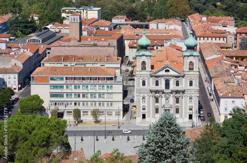 Piazza della Vittoria in Gorizia, Italy, Seen from the Castle