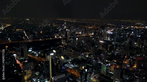 Wallpaper Mural 4K Aerial night view of Bangkok traffic Torontodigital.ca