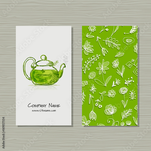 Business cards design, herbal tea