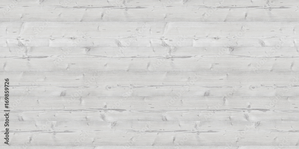Obraz premium Washed white wooden planks, wood texture background
