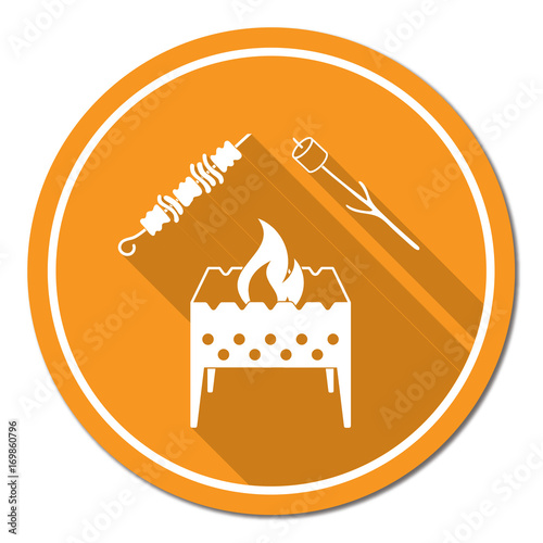 Brazier, zephyr and kebab icon