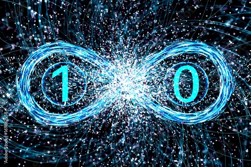 Fotografia Concept of quantum physics duality of a photon