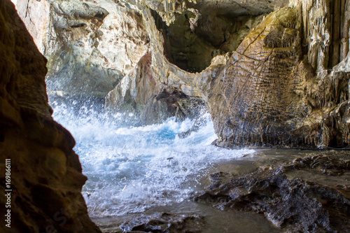 Inside the Cave of Neptune on Sardinia  Italy