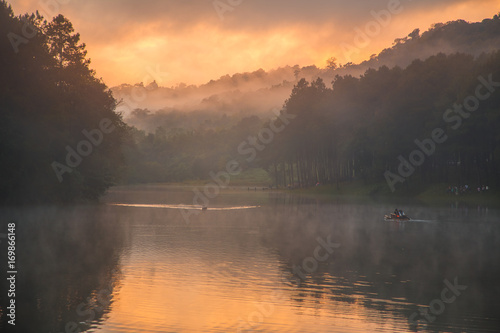 Pang Oung Lake (Pang Tong reservoir) in Mae hong son at Thailand.