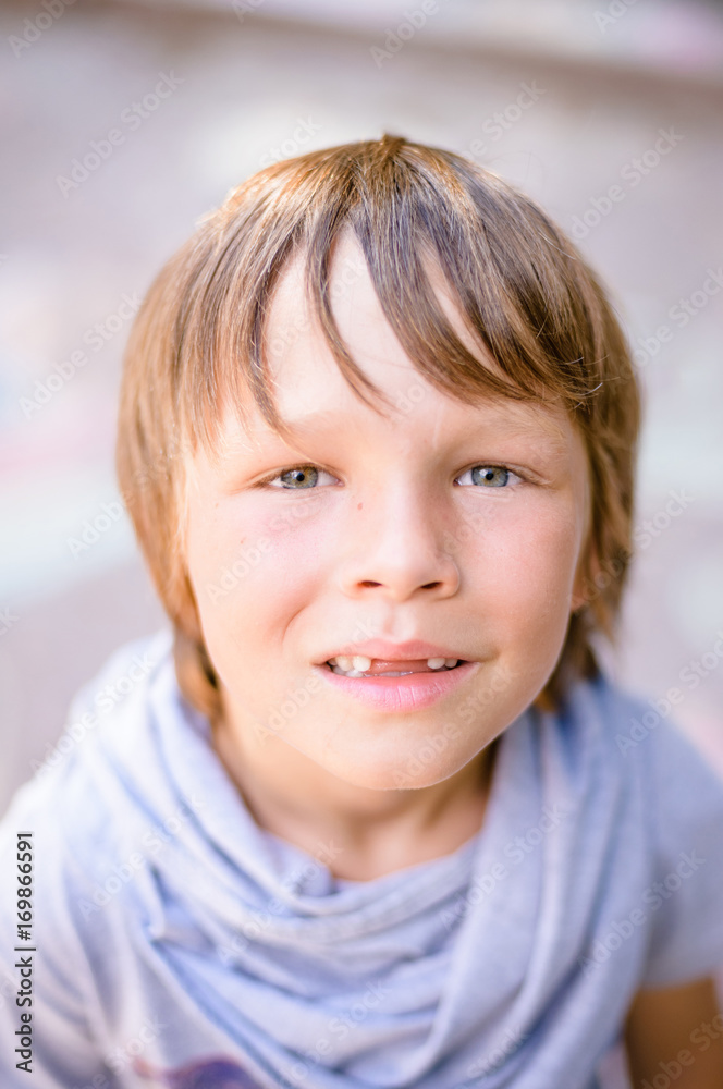 portrait of little boy outdoors portrait of little boy outdoors