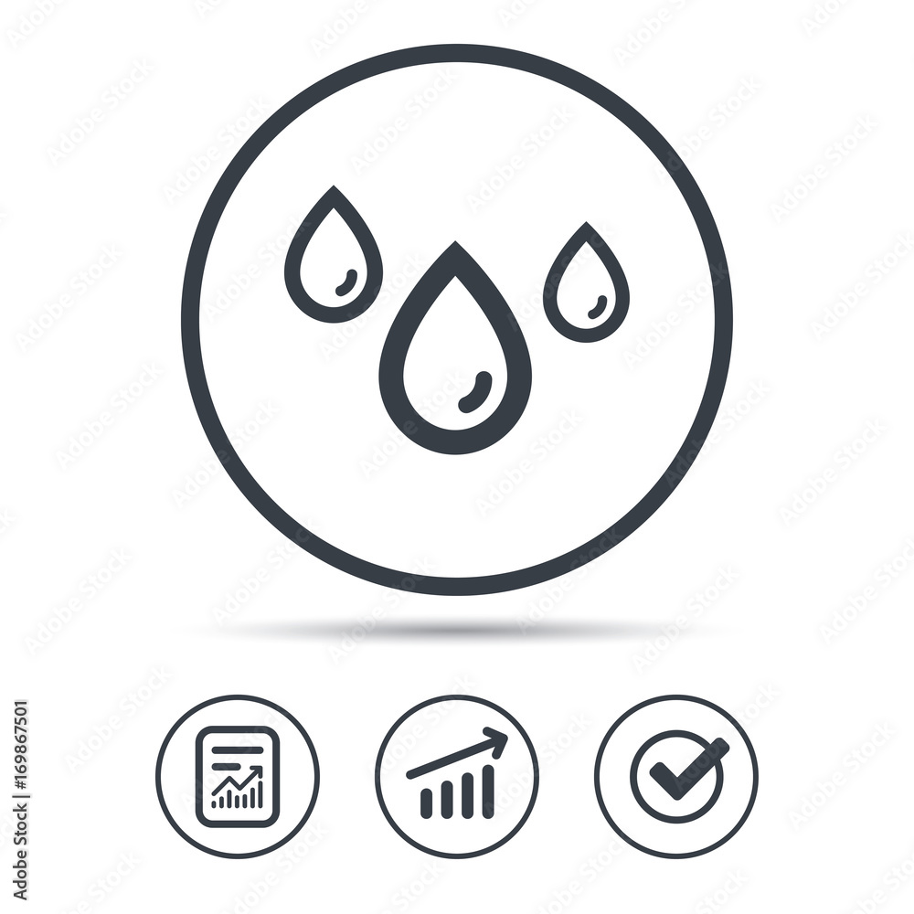 Water drop icon. Rainy weather sign. Water drop icon. Rainy weather sign.