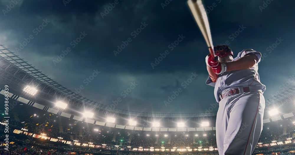 Baseball male player in action