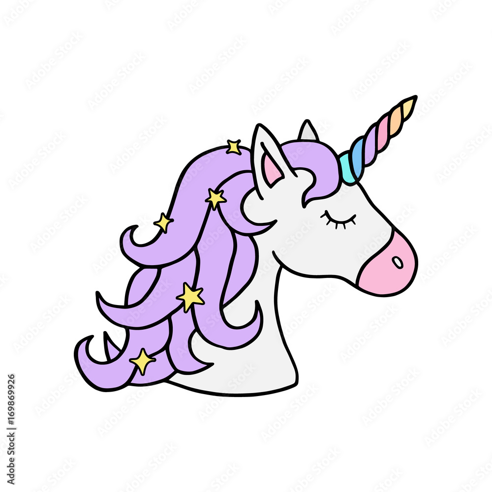 drawing cute unicorn icon Stock Vector Image & Art - Alamy-saigonsouth.com.vn