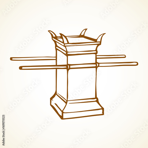 Altar. Vector drawing