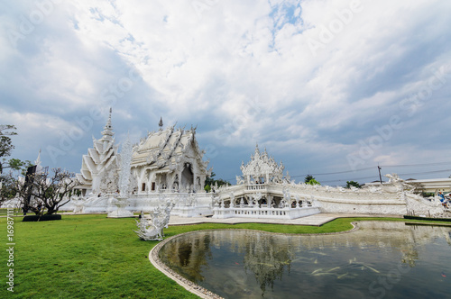 Wat Rong Khun (White Temple) - art exhibit in the style of a Buddhist temple in Chiang Rai Province, Thailand