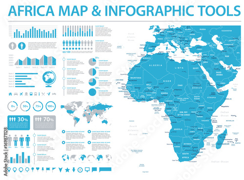 Africa Map - Info Graphic Vector Illustration