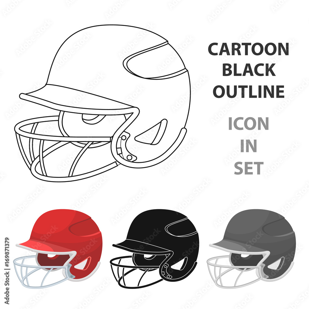 Cartoon Baseball Helmet