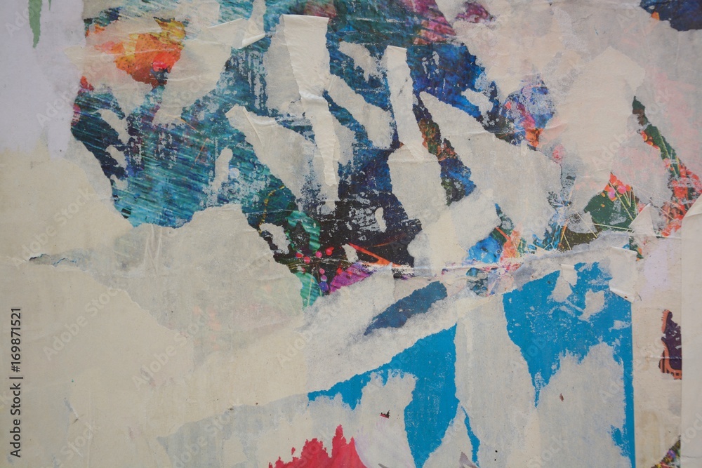 Naklejka premium Abstract torn posters
