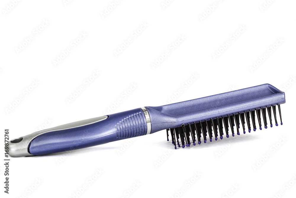 New plastic comb for hair, isolated on white background New plastic comb for hair, isolated on white background