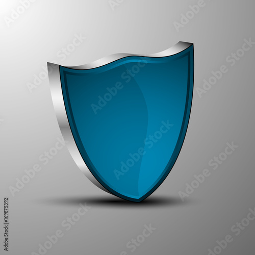 The vector 3d heraldic shield.S