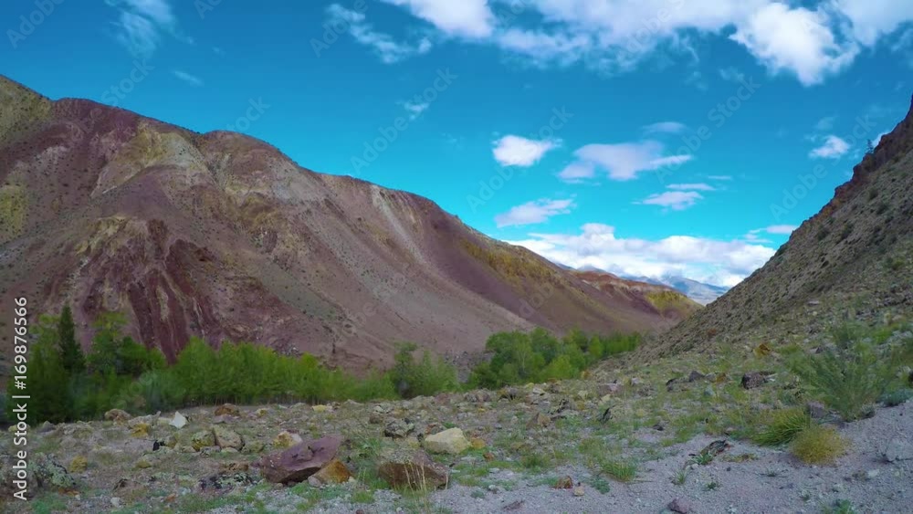timelapse landscape with clouds moving over mountains - Altay Russia, 4k timelapse landscape with clouds moving over mountains - Altay Russia, 4k