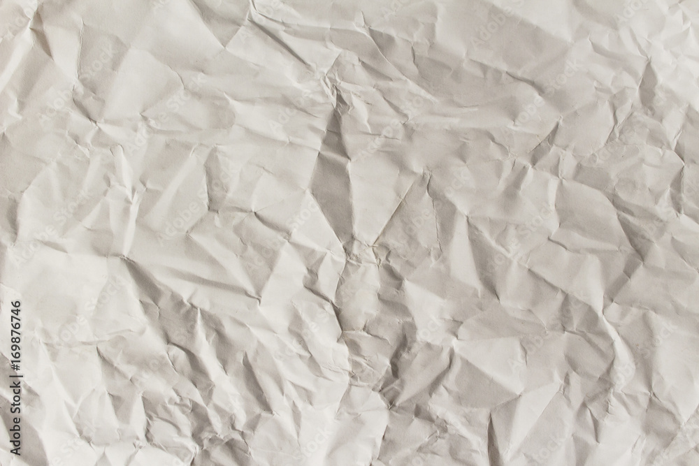 Fototapeta premium White wrinkled paper background texture