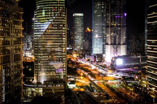 Night view on the street in Shanghai, China 2014 © Aleksandr