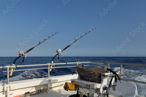 Offshore fishing gear and chair of boat