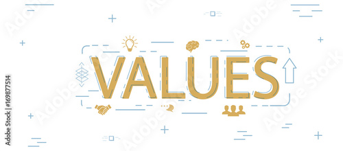VALUES word vector creative concept.
