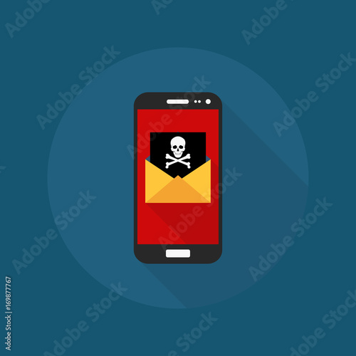 Virus, malware, email fraud, e-mail spam, phishing scam, hacker attack concept