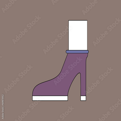 flat vector icon design collection female heel silhouette
