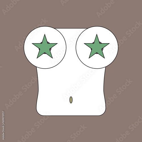 flat vector icon design collection boobs and stars
