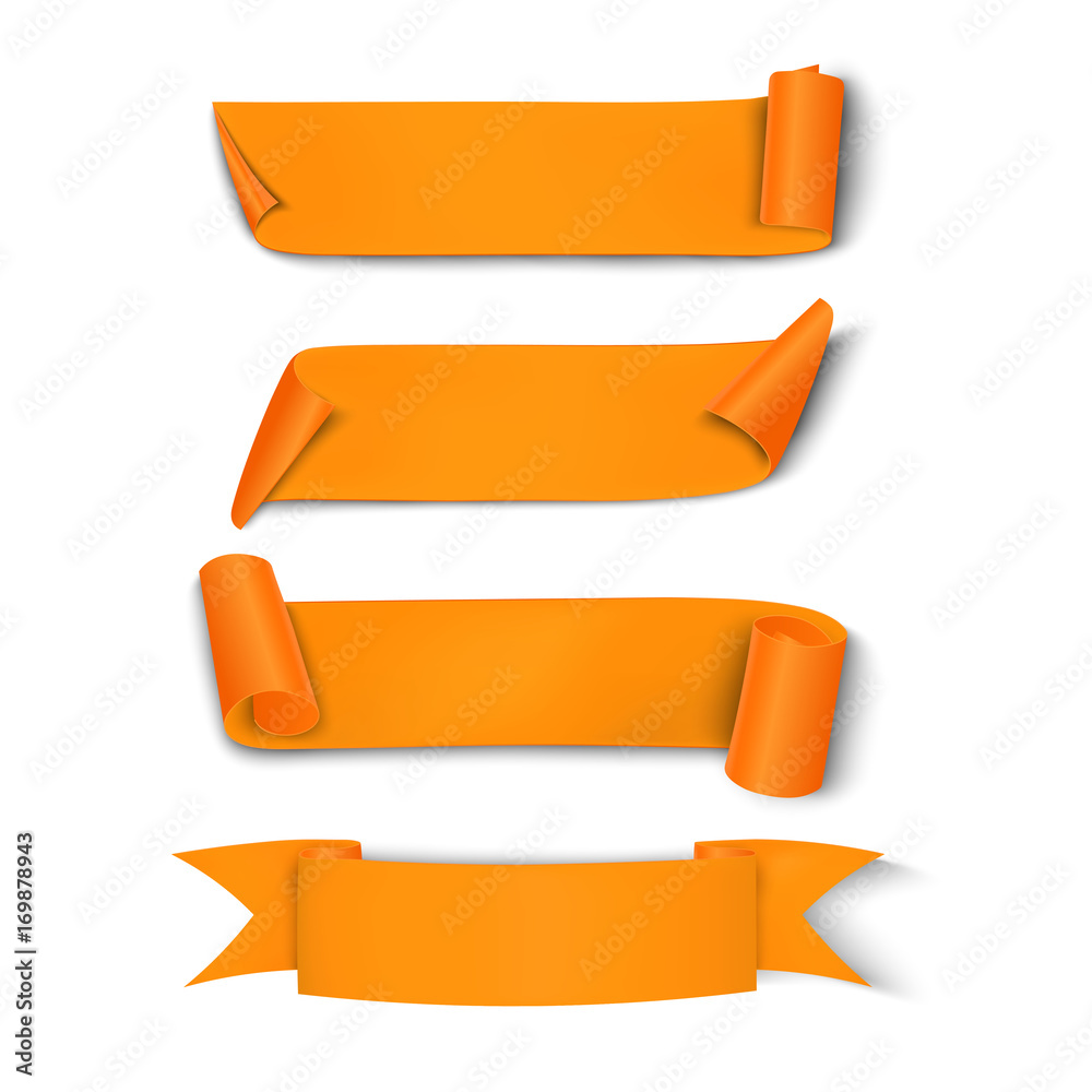 Orange Ribbons. Vector illustration Orange Ribbons. Vector illustration