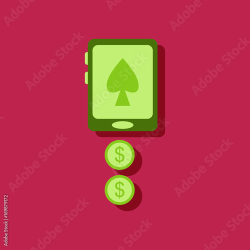 flat vector icon design collection casino online in sticker style