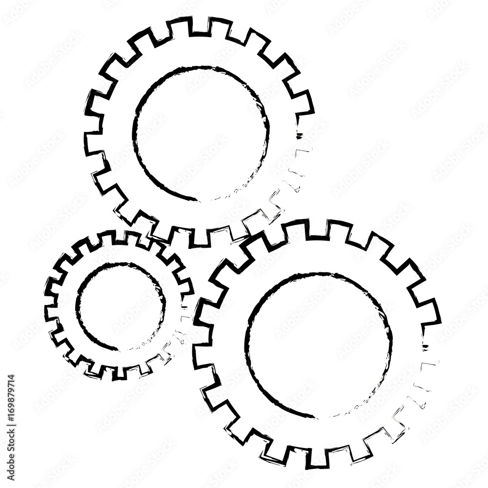 pinions set silhouette blurred monochrome pinions set silhouette blurred monochrome