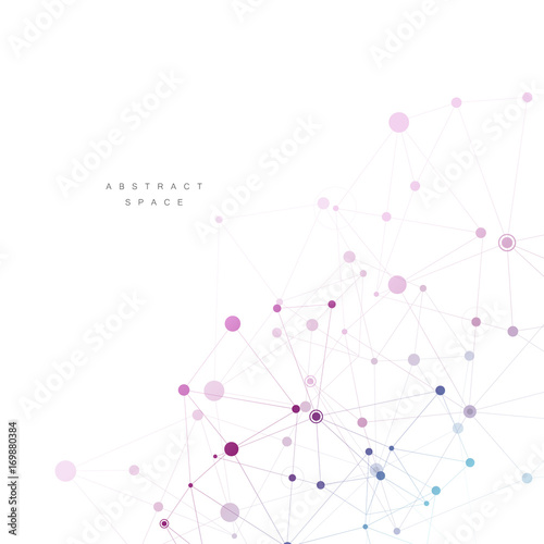 Vector molecular connection. Technology abstract connection
