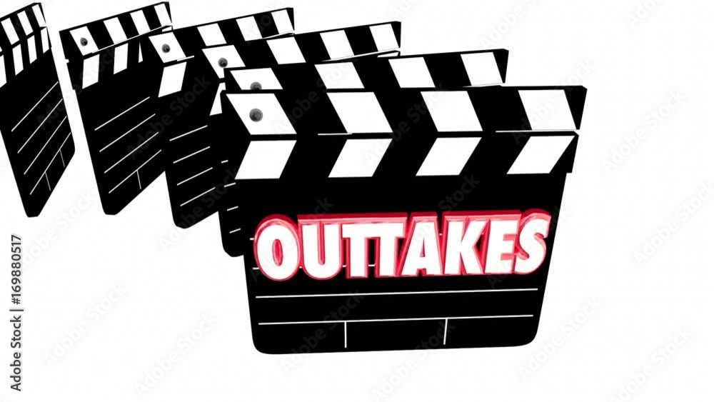 Outtakes Mistakes Bloopers Movie Film Video Clapper Boards 3d Animation