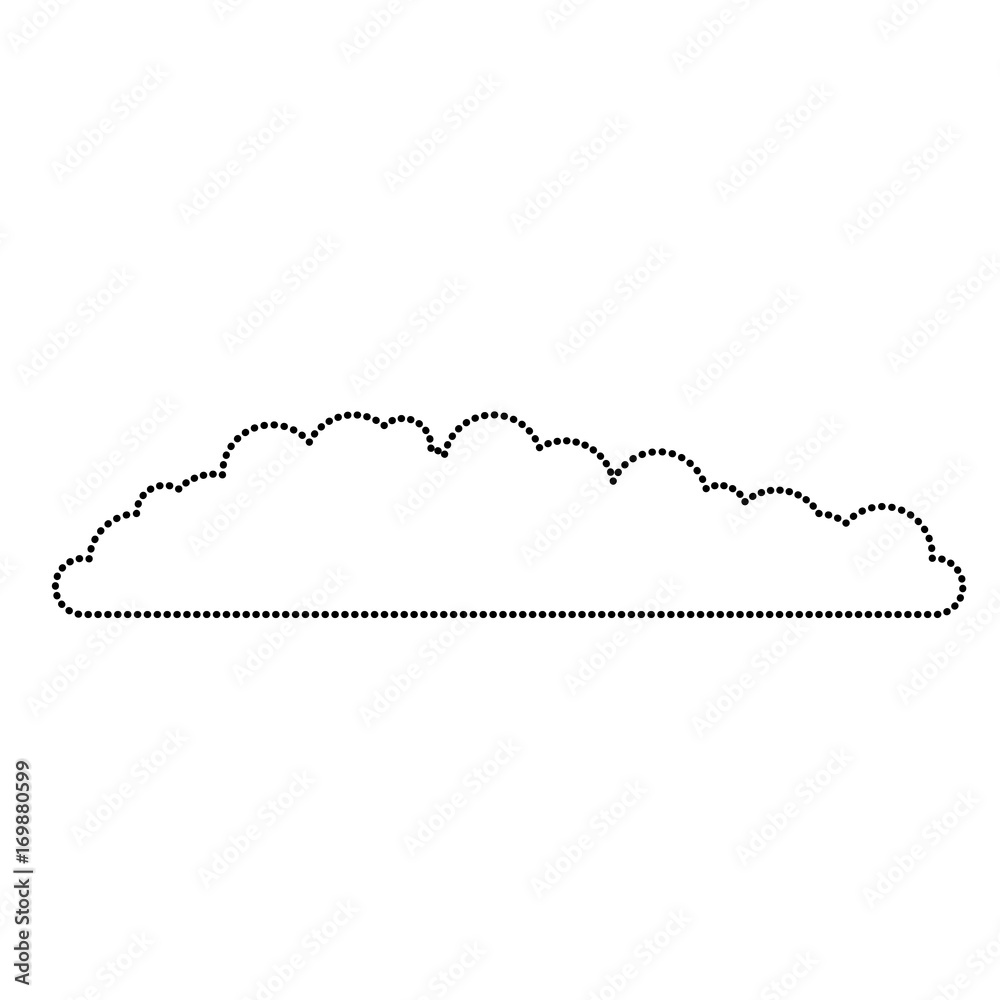 cloud monochrome icon silhouette dotted