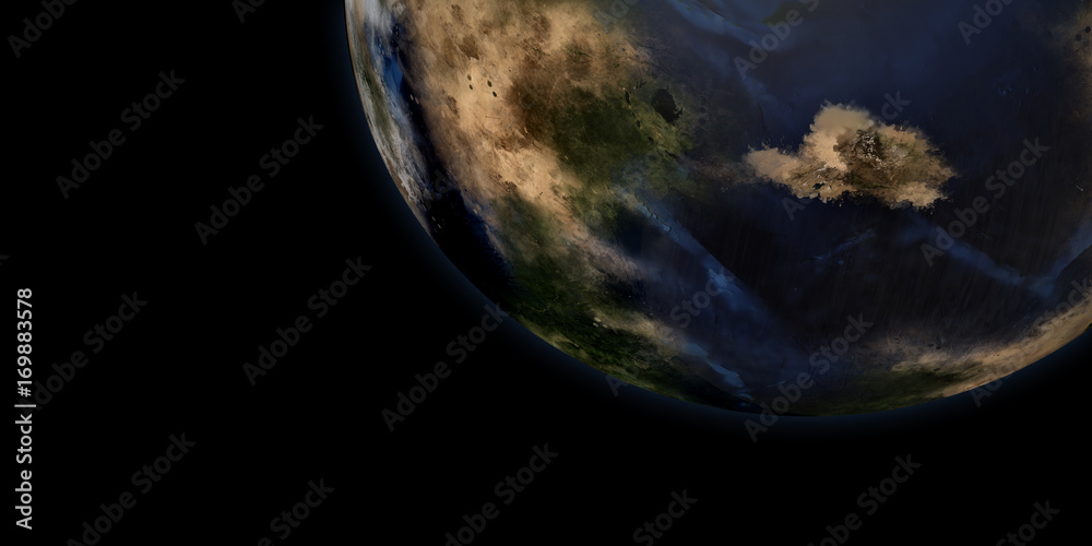 Extremely detailed and realistic high resolution 3d illustration of an Earth like Exoplanet from a distant Galaxy. Shot from Space. Elements of this image are furnished by Nasa Extremely detailed and realistic high resolution 3d illustration of an Earth like Exoplanet from a distant Galaxy. Shot from Space. Elements of this image are furnished by Nasa