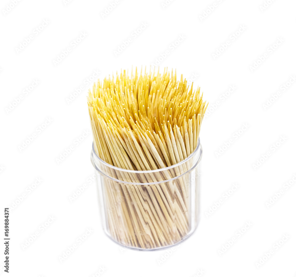 Toothpick isolate on white background.