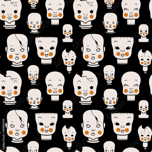 Creepy Vintage Dolls Pattern