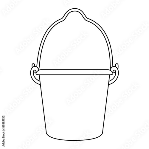 farm bucket isolated icon vector illustration design