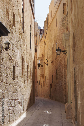 Lonely Narrow Street in Malta