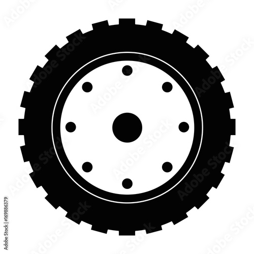 tractor tire isolated icon vector illustration design