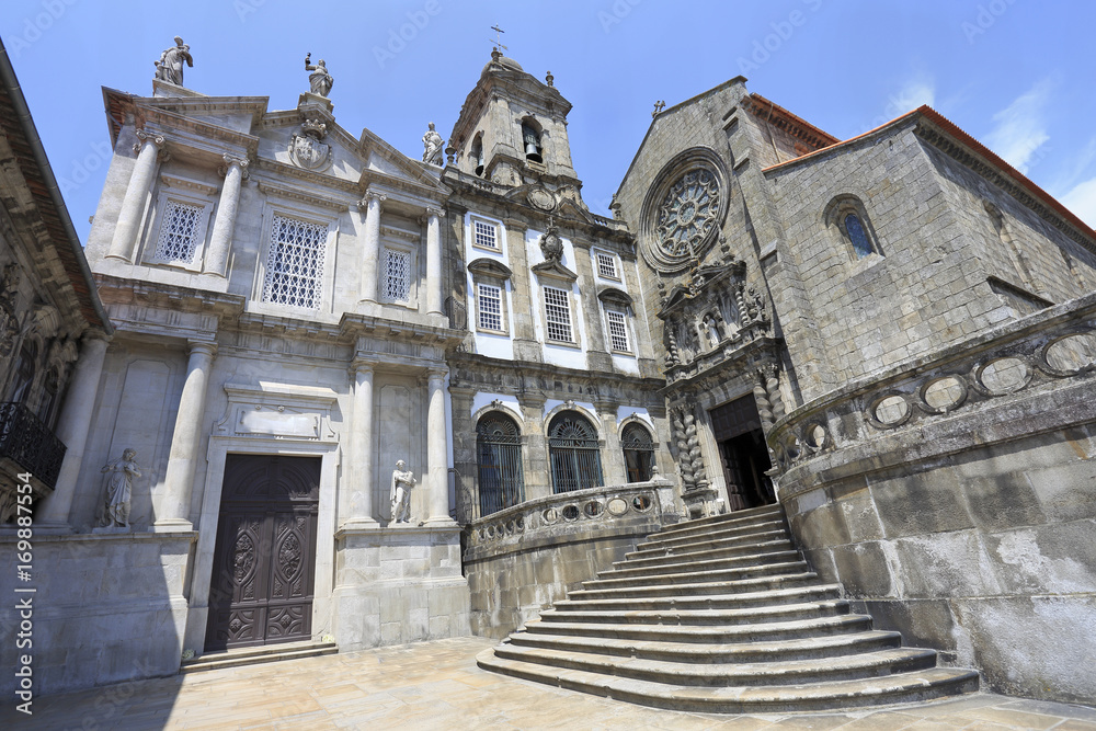 Monument Church Of St Francis (Sao Francisco) facade in Porto, Portugal