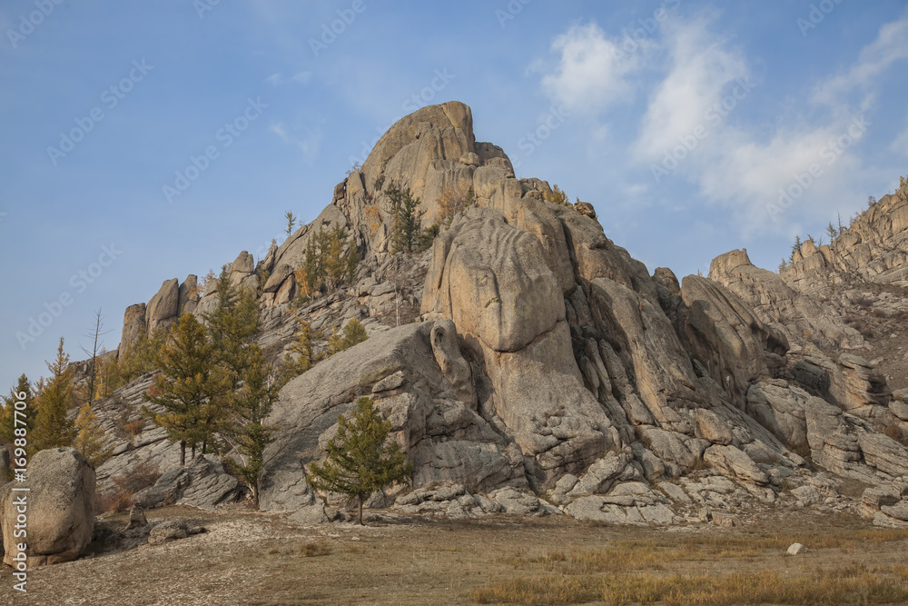 Fototapeta premium Rock Formation in Terelj National Park, Mongolia