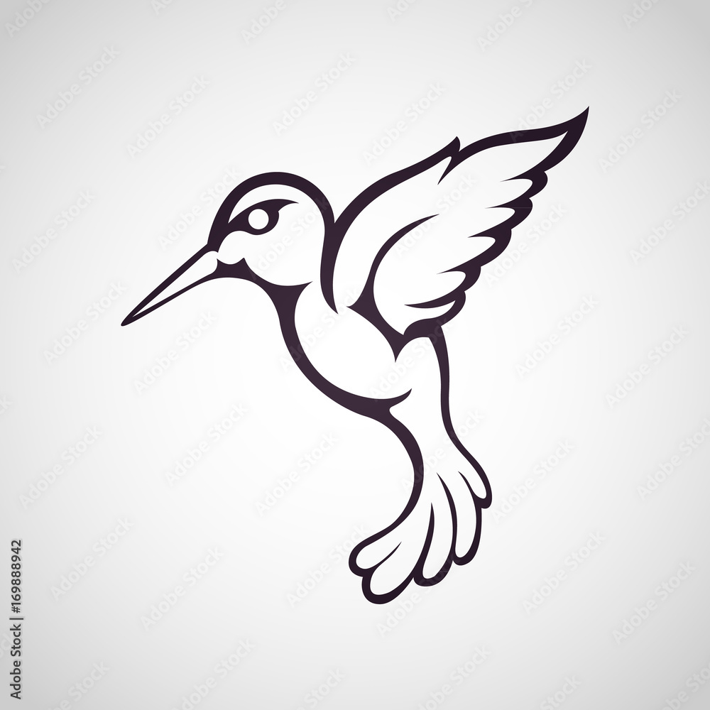 Fototapeta premium Hummingbird logo Vector illustration