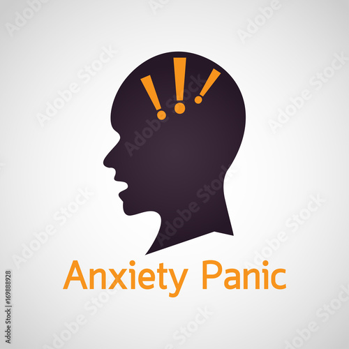 Anxiety Panic vector icon illustration