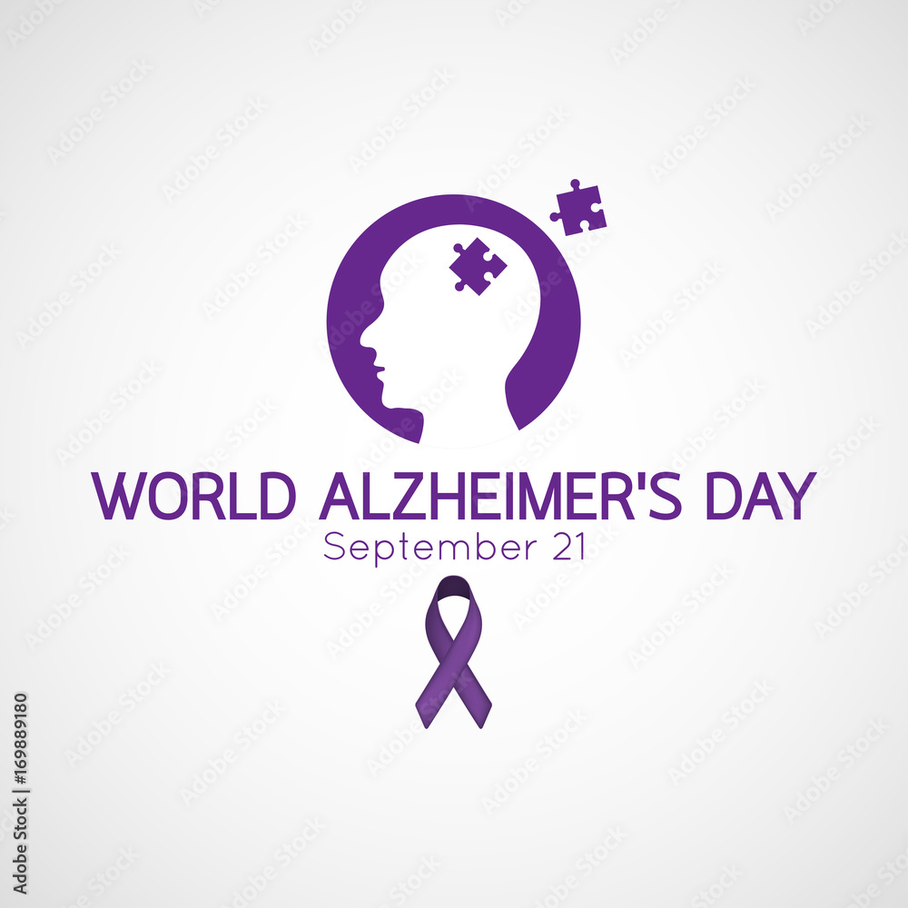 World Alzheimer's Day vector icon illustration World Alzheimer's Day vector icon illustration