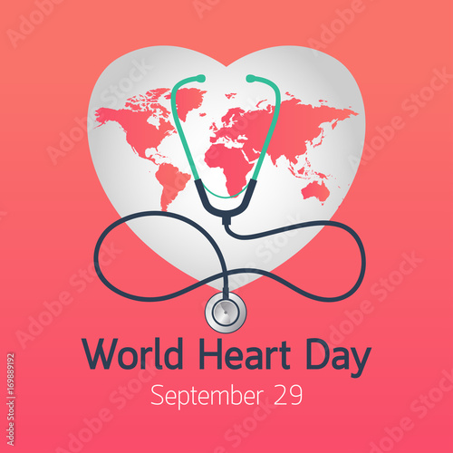 World Heart Day vector icon illustration