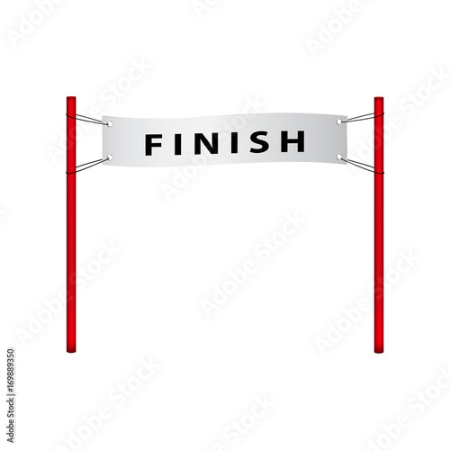 Finish flag in retro design 