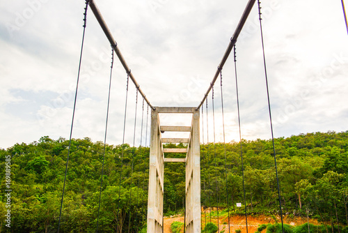 Suspension bridge at Mae Kuang Udom Thara dam photo