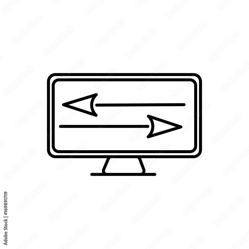 arrow, file transfer monitor, online marketing icon arrow, file transfer monitor, online marketing icon
