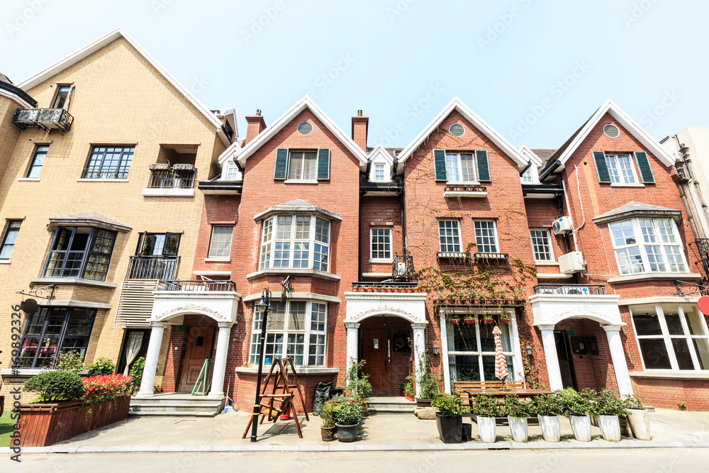 English style apartment building in Thames town Shanghai