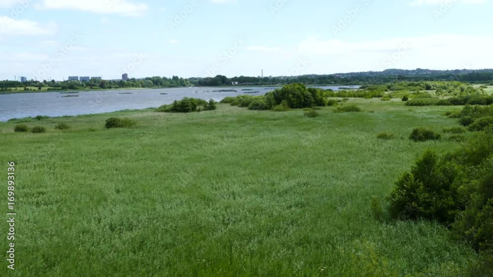 Lake and grass field in Arhus Denmark Lake and grass field in Arhus Denmark